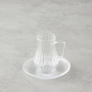 Rachel Cam 12 Parça 6 Kişilik Çay Seti 135 ml Şeffaf